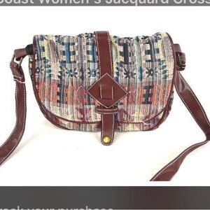Gold Coast Women’s Jacquard Crossbody Bag in Multicolor, NWT